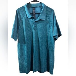 Lululemon Metal Vent Tech Performance Short Sleeve Polo Shirt Green Men's XXL